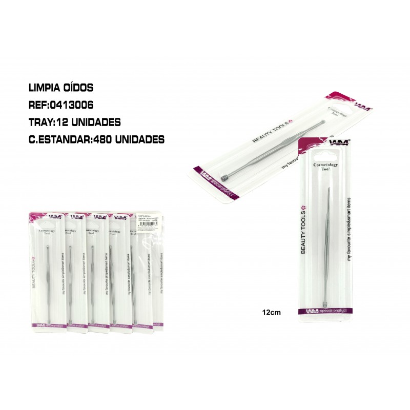 LIMPIADOR DE OIDOS ACERO 12/U
