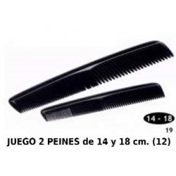 JGO.2 PEINES NEGR 14 Y 18CM...