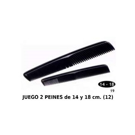 JGO.2 PEINES NEGR 14 Y 18CM 12/U 19 HERV
