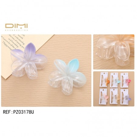 PINZA DE PELO FLOR 12/U PZ03178U