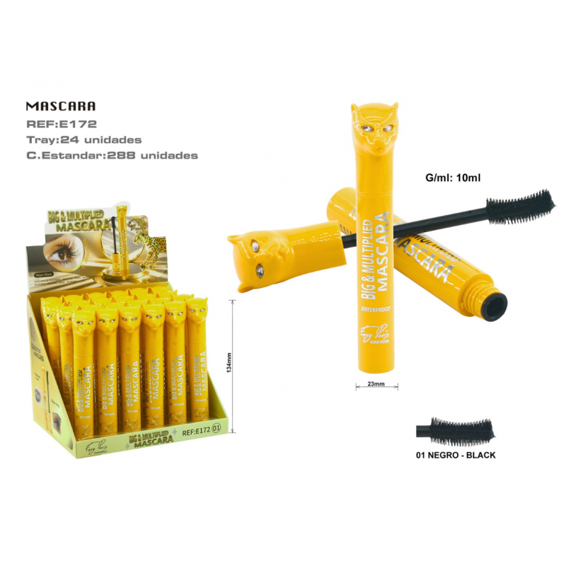 MASCARA NGRO BIG MULTIPLIED WATERPROOF. 24/C