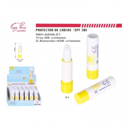 PROTECTOR LABIAL C/PROTECCION SOLAR 36/U