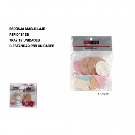 JGO.10 ESPONJAS MAQUILLAR 12/U