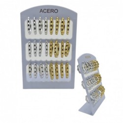 PENDIENTES 4CM AGUJA ACERO...