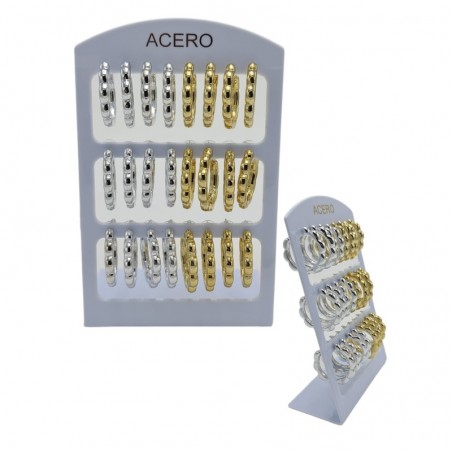 PENDIENTES 4CM AGUJA ACERO 12/P NS