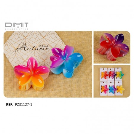 PINZA DE PELO FLOR 12/U PZ31127-1