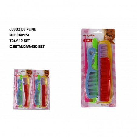JUEGO DE PEINES 6P 12/U