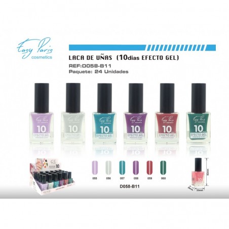 LACA DE UÑAS ALTO BRILLO 10D 24/U