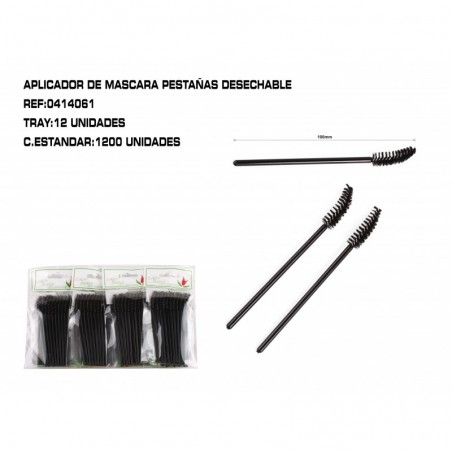 PINCEL DE MASCARA DE PESTAÑAS DESECHABLE 12/U
