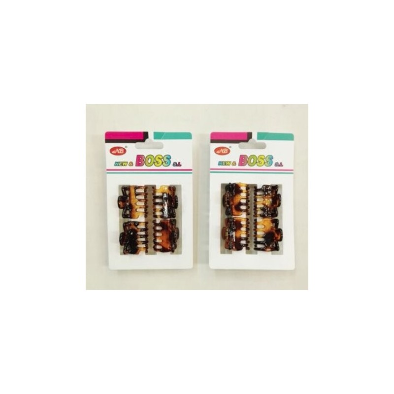 PINZA MINI 2.5CM MARRON 12/U 298925-4 N.B
