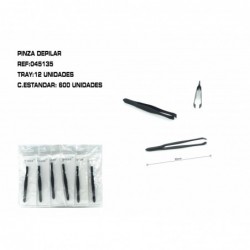PINZA DEPILAR PLANA 12/U