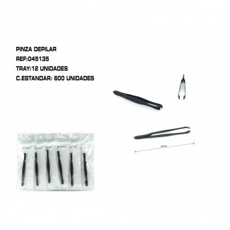 PINZA DEPILAR PLANA 12/U