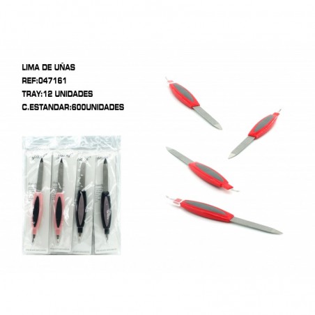 LIMA DE UÑAS METAL+QUITACUTICULA 12U