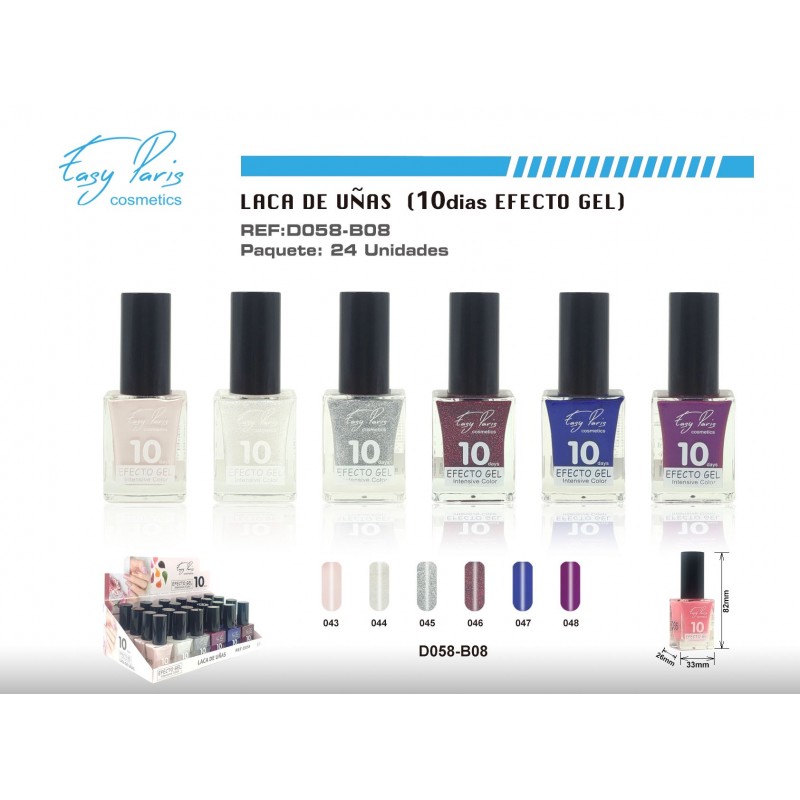 LACA DE UÑAS ALTO BRILLO 10D 24/U