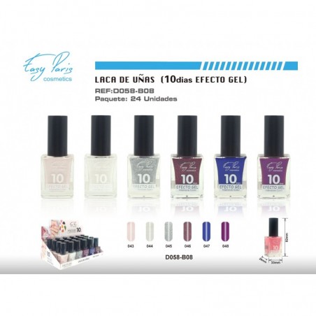 LACA DE UÑAS ALTO BRILLO 10D 24/U