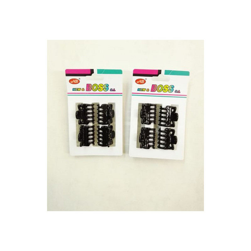 PINZA MINI NEGRO 2.5CM 12/U N.B