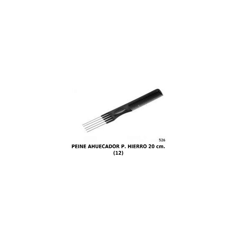 PEINE AHUECADOR P.HIERRO 20CM 12/U R-526 H.