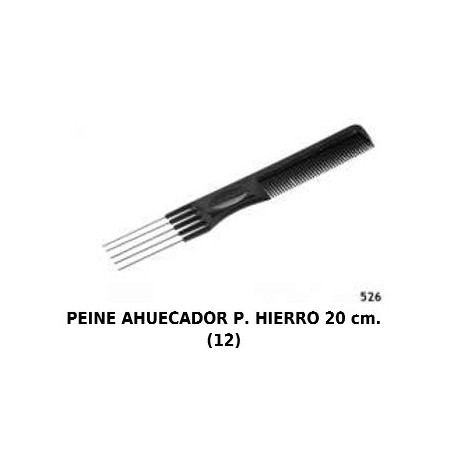PEINE AHUECADOR P.HIERRO 20CM 12/U R-526 H.