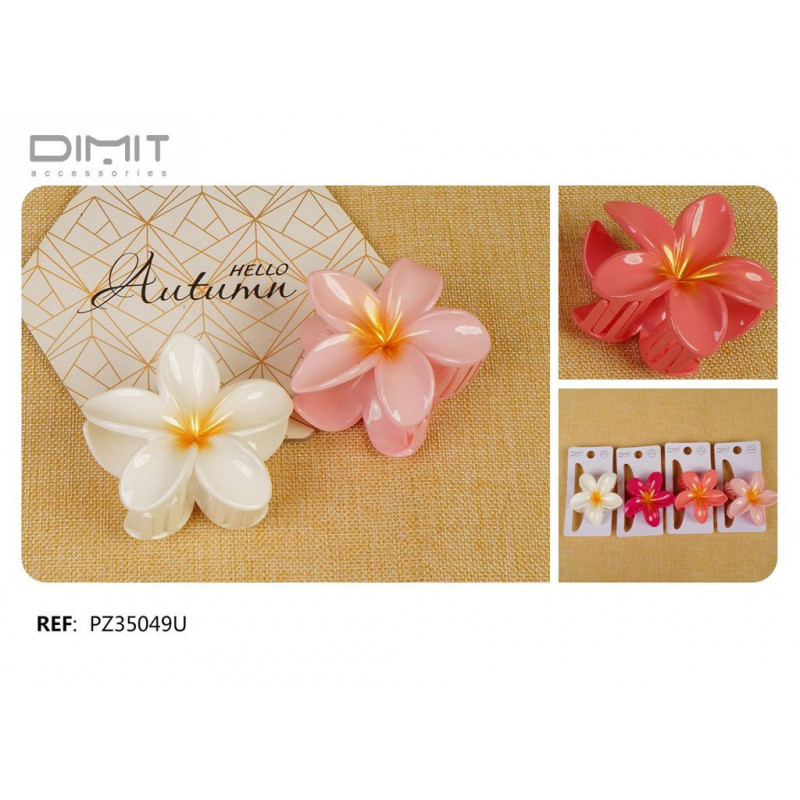 PINZA DE PELO FLOR 12/U PZ35049U