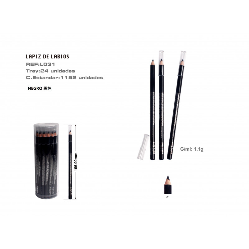 LAPIZ MADERA COLOR NEGRO 24/U