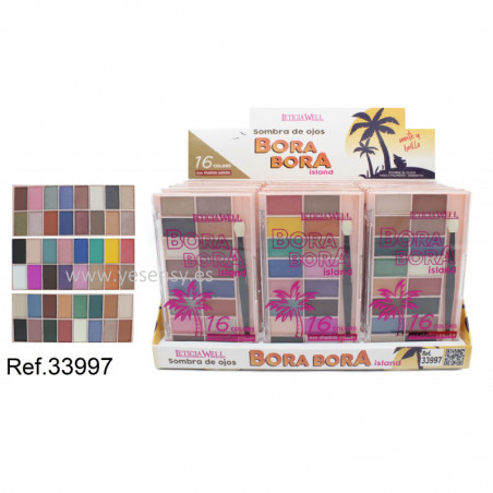 S.DE OJOS 16 COLRS BORA ISLAND 18/U 33997