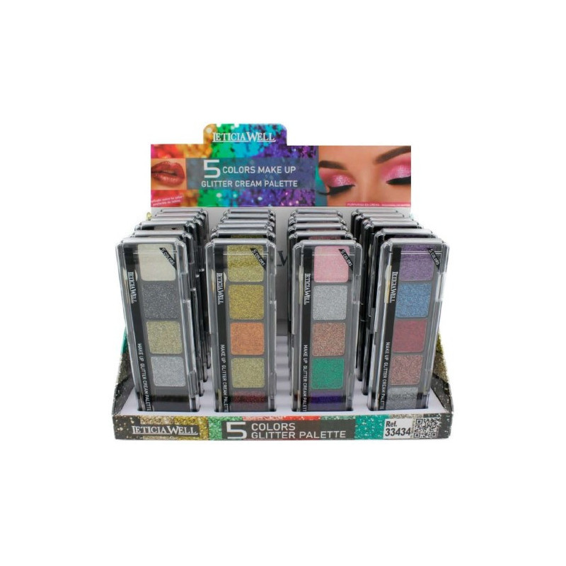 GLITTER CREAM PALETA 5 COLRS 24/U 33434 LW