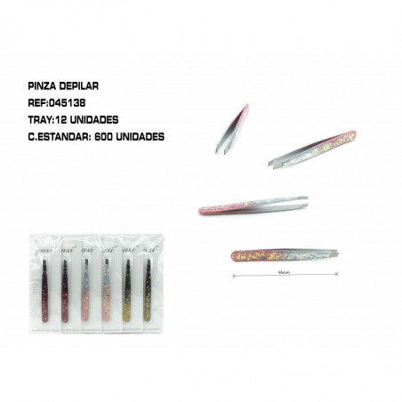 PINZA DEPILAR DECORADO 12/U