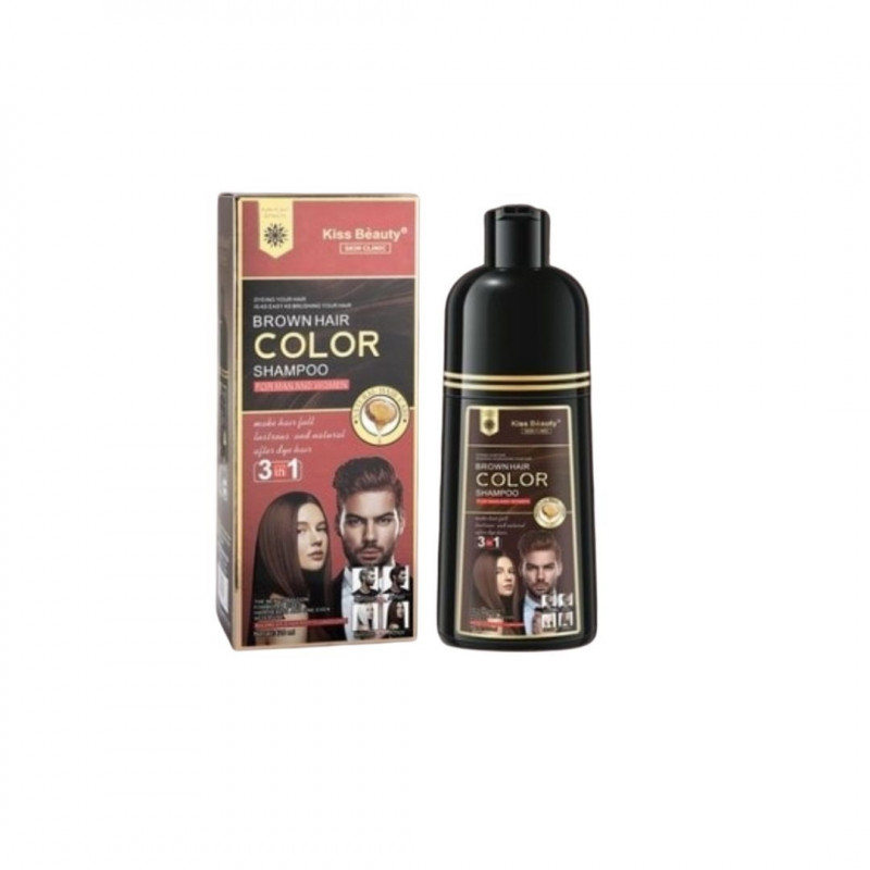 CHAMPU BROWN HAIR KISS BEAUTY 3 IN 1