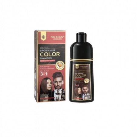 CHAMPU BROWN HAIR KISS BEAUTY 3 IN 1