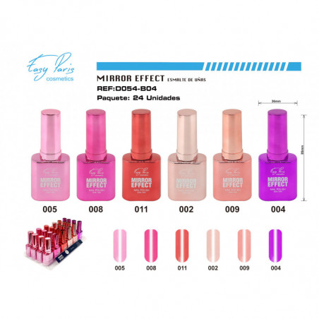 LACA DE UÑAS EFECTO ESPEJO.  24/U