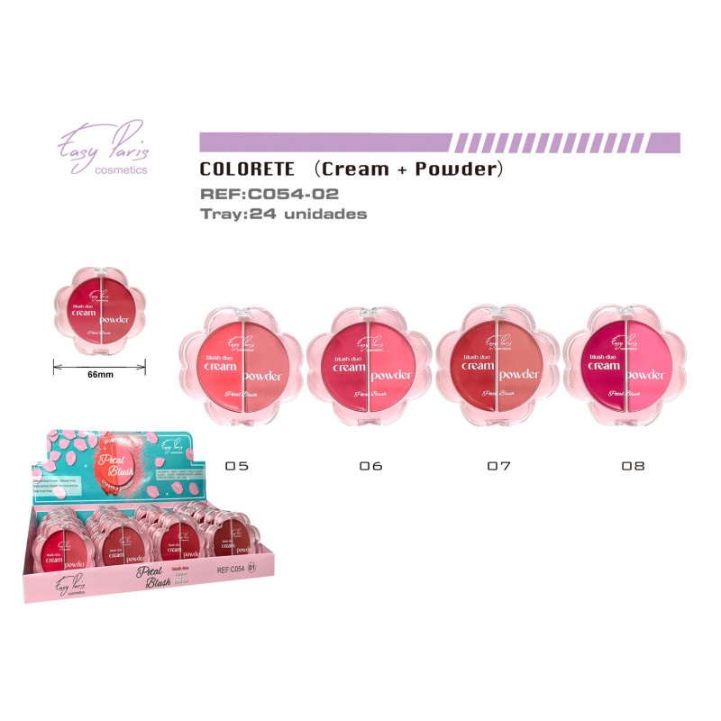 BLUSH CREMA+POLVO 24/U