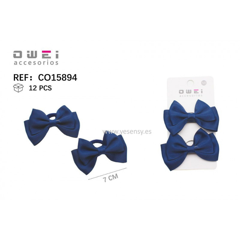 PACK2 GOMAS C/LAZO AZUL 8CM 12/U CO27894
