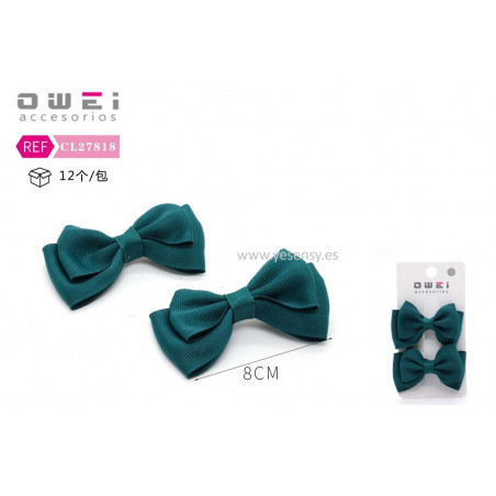 PACK2 PINZAS C/LAZO VERDE 8CM 12/U CL27818