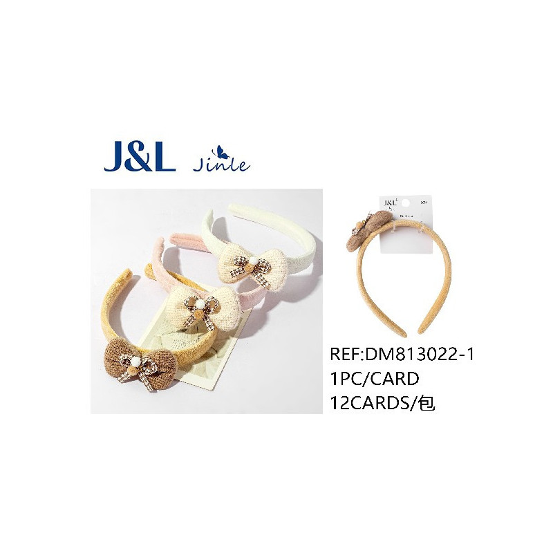 DIADEMA C/LAZO 2CM 12/U DM813022-1