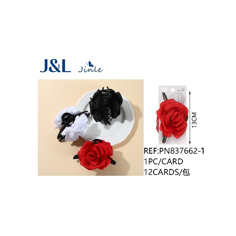 PINZA DE PELO FLOR 13CM 12/U PN837662-1