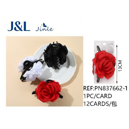 PINZA DE PELO FLOR 13CM 12/U PN837662-1