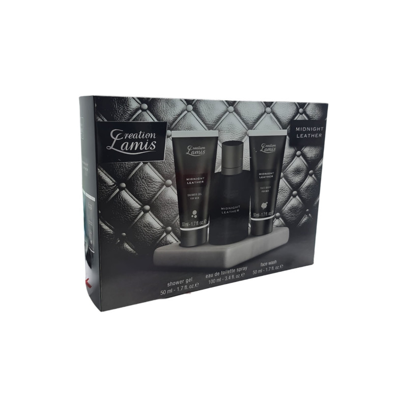 EST.MIDNIGHT LEATHER 3PZA EAU+GEL+FACE WASH