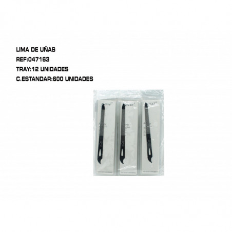 LIMA DE UÑAS+QUITACUTICULA ACERO 12U