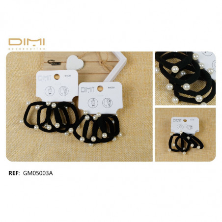 GOMA DE PELO C/PERLAS 24/U GM05003A