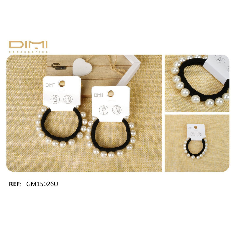 GOMA DE PELO C/PERLAS 24/U GM15026U