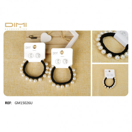 GOMA DE PELO C/PERLAS 24/U GM15026U
