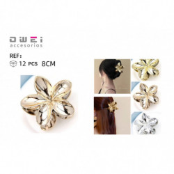 PINZA DE PELO FLOR 8CM 12/U...