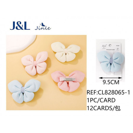 PINZA DE PELO LAZO NIÑAS 12/U 6.5CM CL828064-2