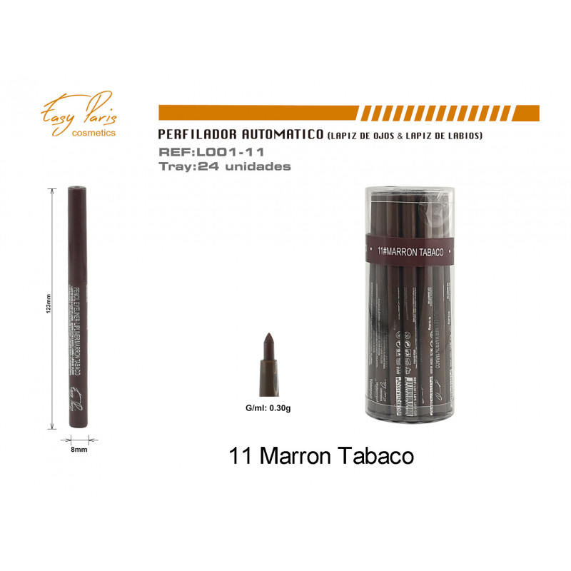 PERFILAD.OJOS AUTOMA. MARRON TABACO 24/U