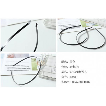 DIADEMA 4MM METAL 24/U 109011