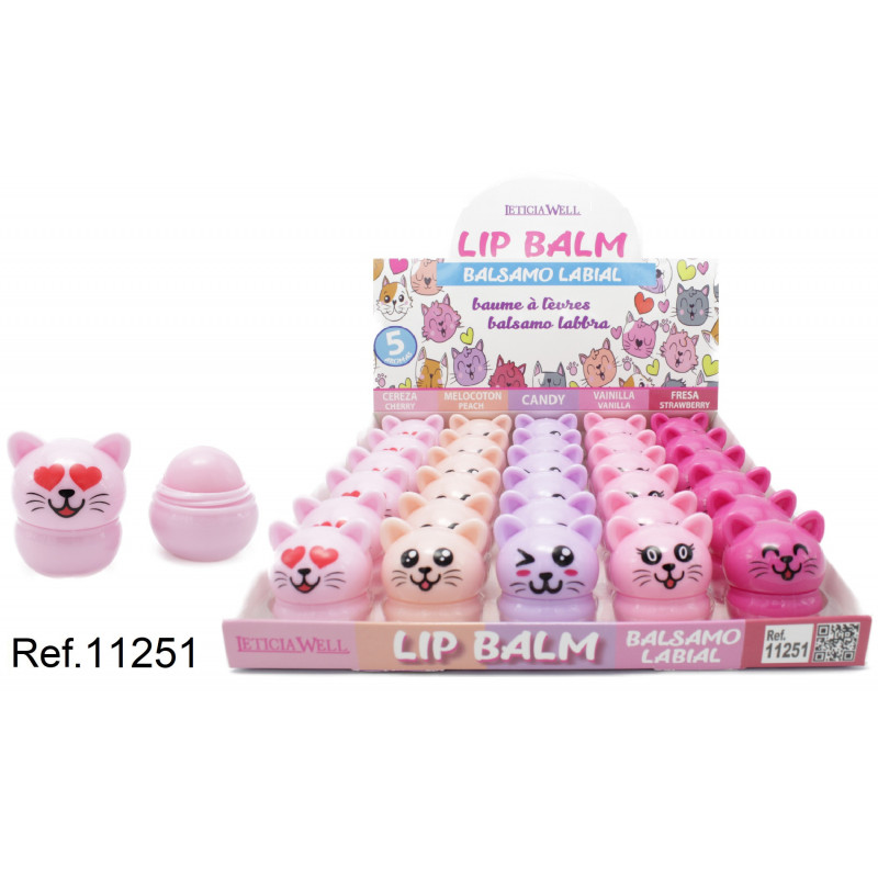 BALSAMO LABIAL GATITOS 5 AROMAS 30/U 11251