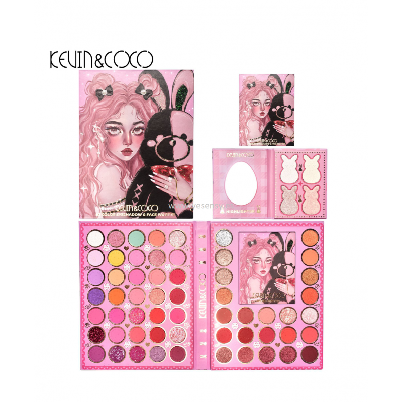 PALETA 62 SOMBRA E ILUMINADOR KEVIN&COCO