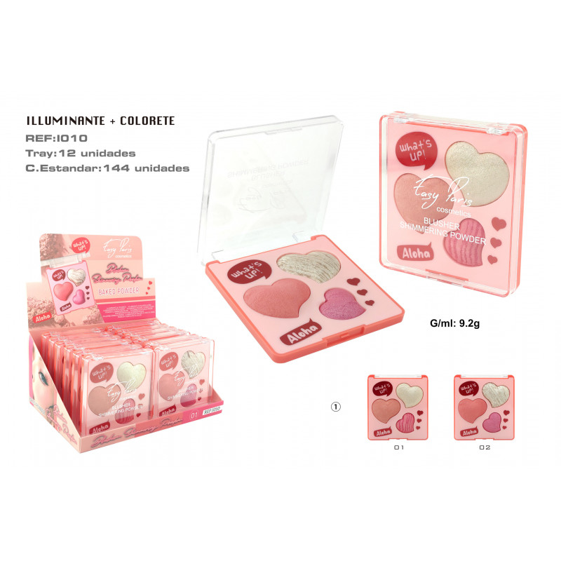 ILUMINADOR+COLORETE BAKED POWDER 12/U