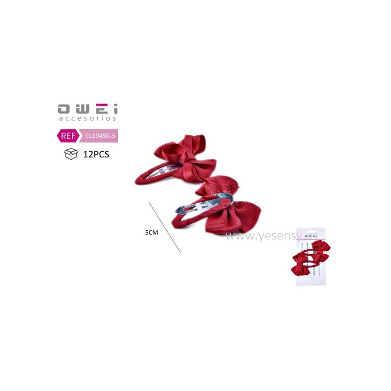 PACK BB CLIP C/LAZO 5CM 12/U CL19490-3
