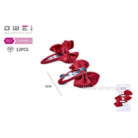 PACK BB CLIP C/LAZO 5CM 12/U CL19490-3